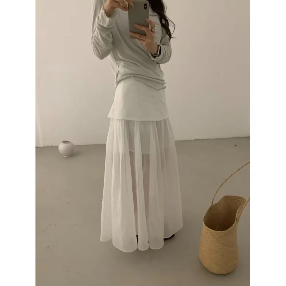 Elegant Summer 2026 Korean Style Half Skirt Draped Lightweight Floaty Atmosphere Design Versatile High Waist Pleated Skirt
Elegant Summer 2026 Korean Style Half Skirt Draped Lightweight Floaty Atmosphere Design Versatile High Waist Pleated Skirt