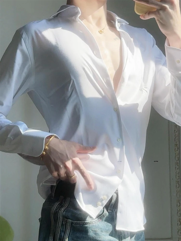 White Neapolitan Long Sleeve Shirt Muscle Definition Slim Fit Summer Youth Fashionable Matures Style Men's Top Shirt
White Neapolitan Long Sleeve Shirt Muscle Definition Slim Fit Summer Youth Fashionable Matures Style Men's Top Shirt