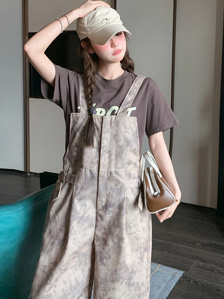 American Retro High Waist Tie Dye Overalls Women's Spring New Design Small Size High Waist Jumpsuit Commute Style Pocket Detail
American Retro High Waist Tie Dye Overalls Women's Spring New Design Small Size High Waist Jumpsuit Commute Style Pocket Detail