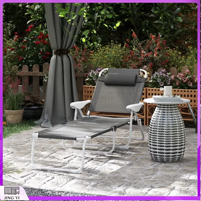 Outsunny Foldable Sun Lounger Outdoor Reclining Lounge Chair 4 Level Adjustable Backrest Headrest Armrests Portable Camping
Outsunny Foldable Sun Lounger Outdoor Reclining Lounge Chair 4 Level Adjustable Backrest Headrest Armrests Portable Camping