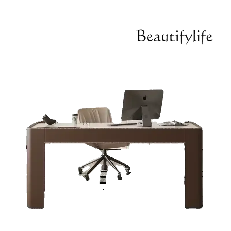 Italian minimalist desk designer home study light luxury modern minimalist high-end sensory rock slab computer desk
Italian minimalist desk designer home study light luxury modern minimalist high-end sensory rock slab computer desk