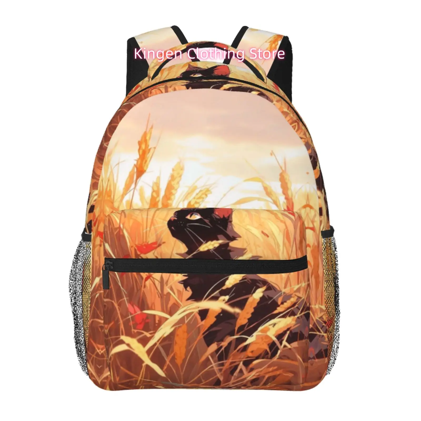 Autumn Wheat Field Black Cat Print Travel Backpack, Large Capacity with Adjustable Shoulder Straps And Multiple Compartments, Un
Autumn Wheat Field Black Cat Print Travel Backpack, Large Capacity with Adjustable Shoulder Straps And Multiple Compartments, Un