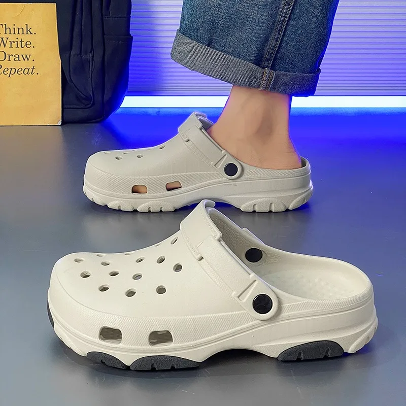 Мужские сабо-шлепанцы 2026: дышащие садовые сандалии, нескользящие, комфортные пляжные туфли, мужские сандалии для дома и улицы, повседневная обувь для рыбалки
Мужские сабо-шлепанцы 2026: дышащие садовые сандалии, нескользящие, комфортные пляжные туфли, мужские сандалии для дома и улицы, повседневная обувь для рыбалки