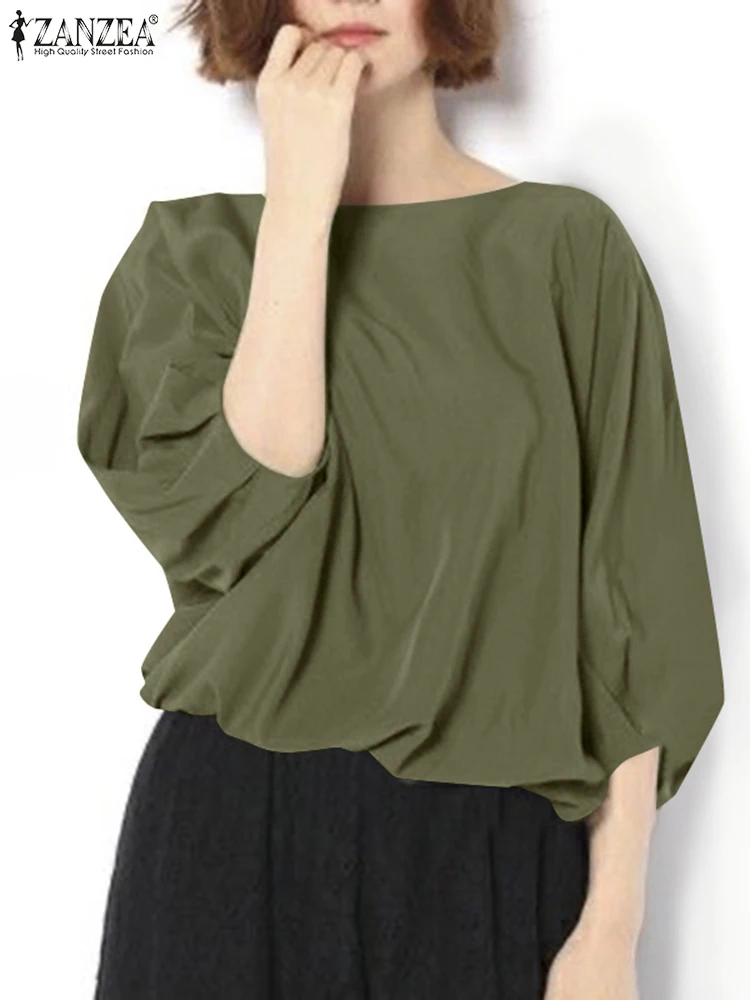 ZANZEA 2025 Summer 3/4 Sleeve Blusas Women Solid Blouses Casual Loose O-Neck Tops Tunic Elegant Bownot Stitching Holiday Chemise
ZANZEA 2025 Summer 3/4 Sleeve Blusas Women Solid Blouses Casual Loose O-Neck Tops Tunic Elegant Bownot Stitching Holiday Chemise