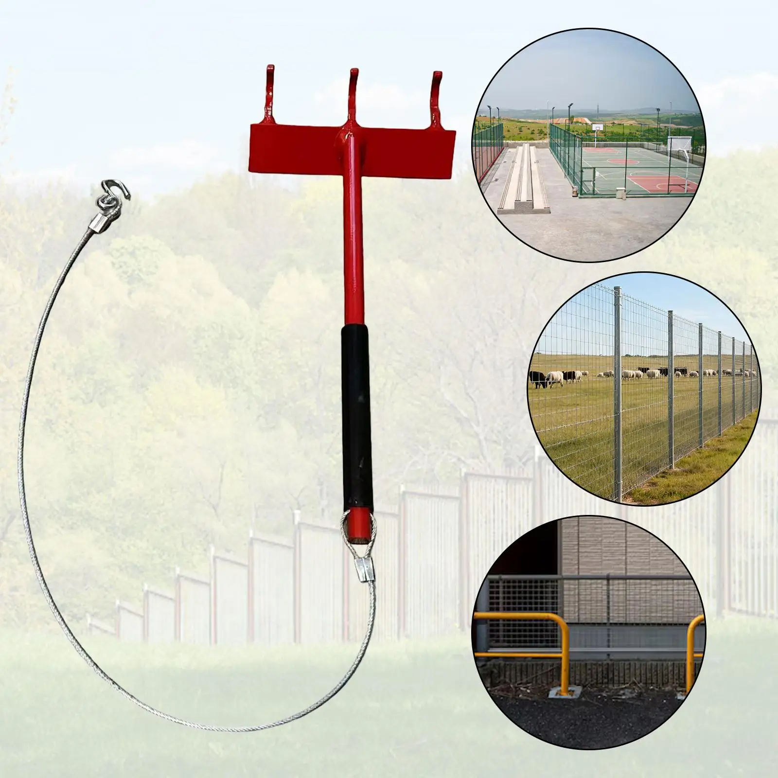 Top Rail Fence Support Bracket Tool with Cable Hook Heavy Duty for Chain Link Wire Mesh Fence Farm and Barn Use
Top Rail Fence Support Bracket Tool with Cable Hook Heavy Duty for Chain Link Wire Mesh Fence Farm and Barn Use