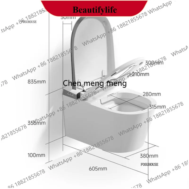 F185 Wall-mounted Smart Toilet Hidden Foam Shield New Siphon Toilets with Built-in Water WC Toilet with Integrated Water Tank
F185 Wall-mounted Smart Toilet Hidden Foam Shield New Siphon Toilets with Built-in Water WC Toilet with Integrated Water Tank