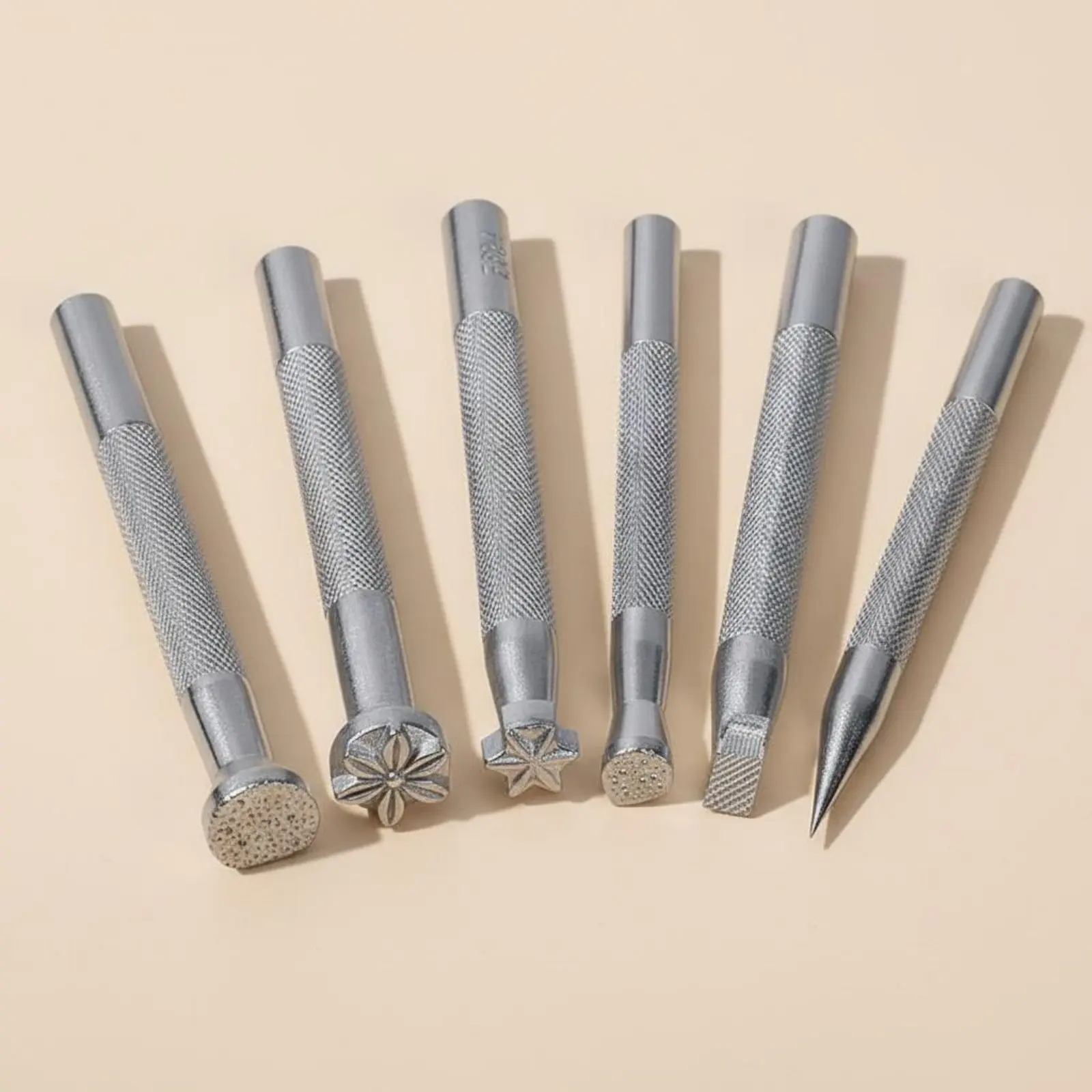 6 Pieces Leathercraft Stamping Tools DIY Craft Leather Stamp Tool Set Leather Carving Impression Tool Set Clear Designs
6 Pieces Leathercraft Stamping Tools DIY Craft Leather Stamp Tool Set Leather Carving Impression Tool Set Clear Designs
