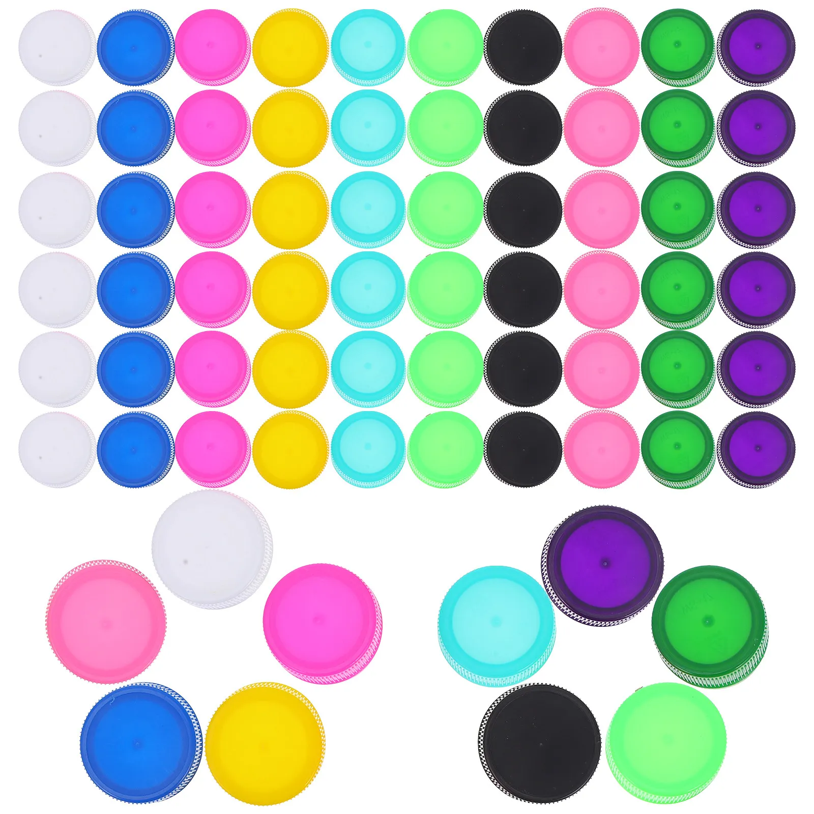 100Pcs Colorful Plastic Bottle Covers DIY Caps for Handmade Art Projects Developmental Creativity Learning Tools
100Pcs Colorful Plastic Bottle Covers DIY Caps for Handmade Art Projects Developmental Creativity Learning Tools