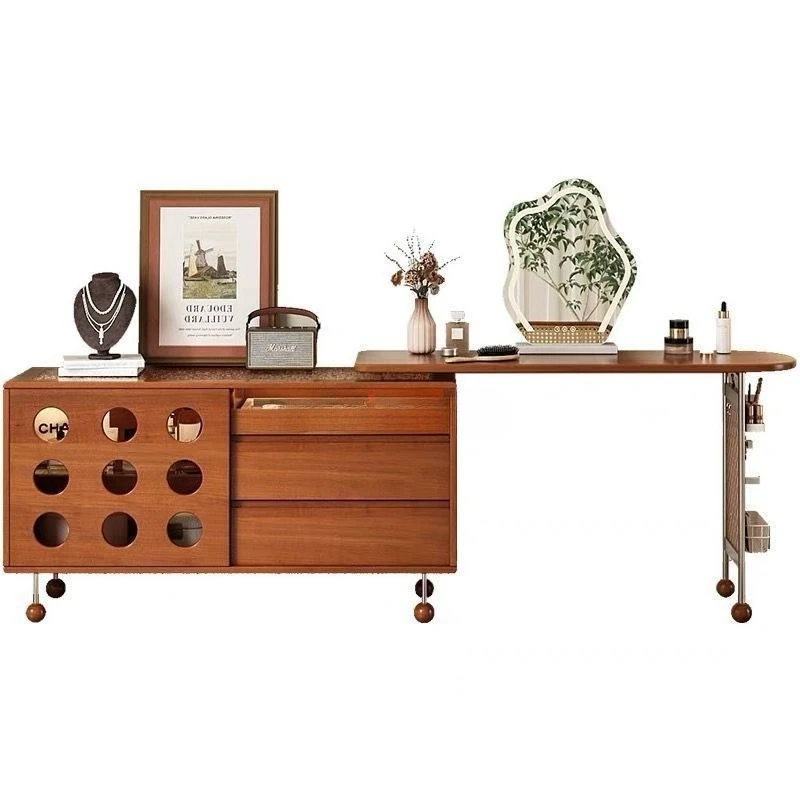 Bedroom Bedside French Retractable Dresser Makeup Mirror Bucket Cabinet Solid Wood Makeup Table
Bedroom Bedside French Retractable Dresser Makeup Mirror Bucket Cabinet Solid Wood Makeup Table