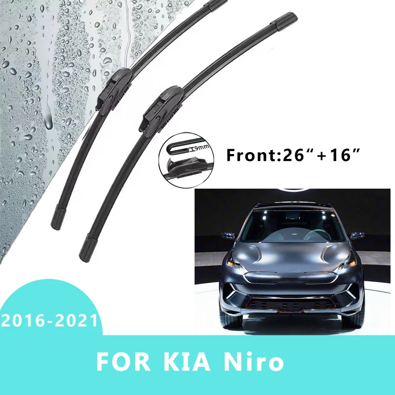 Car Front Windscreen Wiper Blades Brushes Windshield Window Cutter Accessories 2PCS for KIA Niro 2016-2021 26“ + 16”
Car Front Windscreen Wiper Blades Brushes Windshield Window Cutter Accessories 2PCS for KIA Niro 2016-2021 26“ + 16”