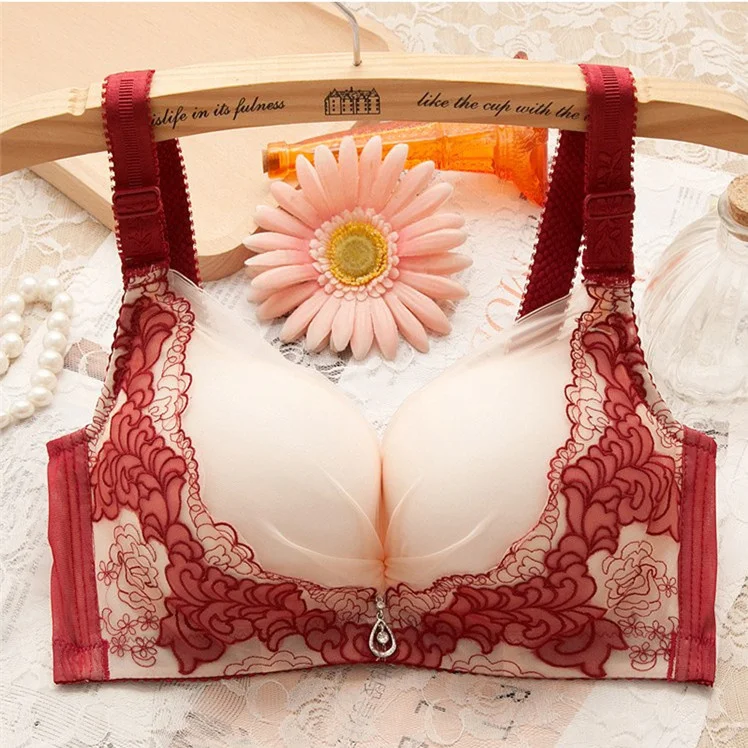 Non Magnetic and Steel Ring Embroidery Underwear Women Gather Medium Thick Lace Bra Comfortable Adjustable Sexy Bra
Non Magnetic and Steel Ring Embroidery Underwear Women Gather Medium Thick Lace Bra Comfortable Adjustable Sexy Bra