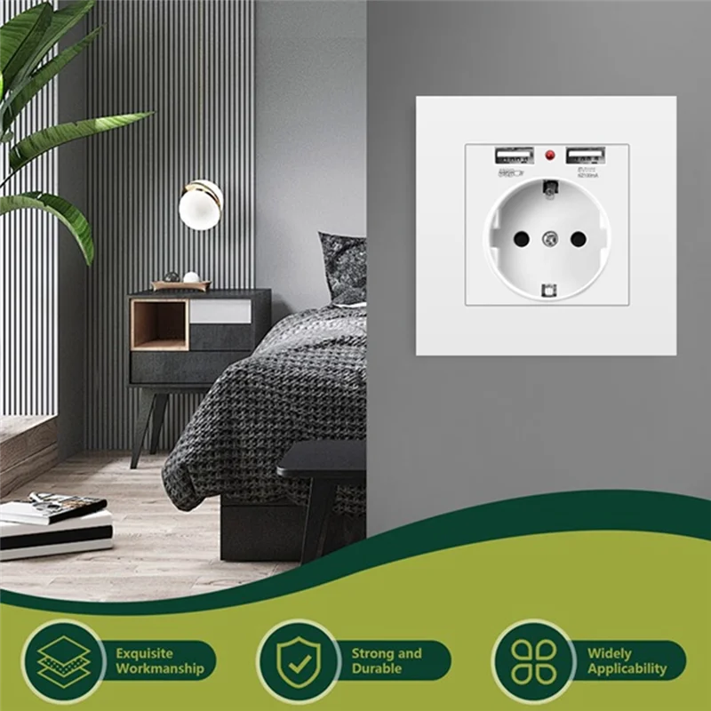 Стандартная электрическая розетка ABKY-EU с двойным USB 5 В, 2,1 А, электрические розетки 16 А для семейного отеля, настенная розетка
Стандартная электрическая розетка ABKY-EU с двойным USB 5 В, 2,1 А, электрические розетки 16 А для семейного отеля, настенная розетка