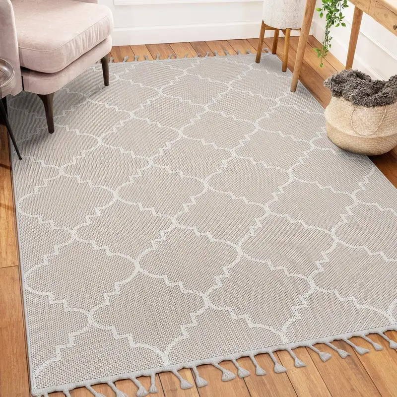 6X9 Ivory Trellis Indoor Outdoor Area Rug - Stylish and Durable Accent for Homes and Patios
6X9 Ivory Trellis Indoor Outdoor Area Rug - Stylish and Durable Accent for Homes and Patios