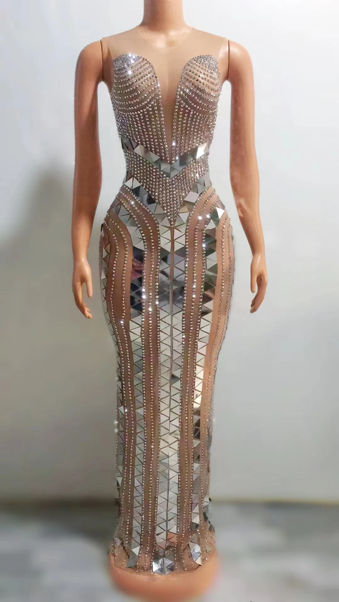 Full Diamond Lens Long Dress Host Show PartyBanquet Nightclub Bar Singer PerformanceCostume Stage A057
Full Diamond Lens Long Dress Host Show PartyBanquet Nightclub Bar Singer PerformanceCostume Stage A057