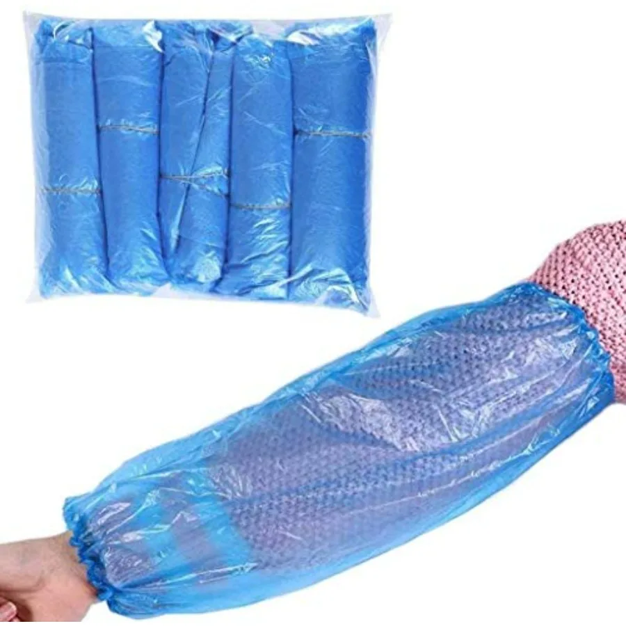 HZYLDQZJY Disposable Arm Sleeves 100 Pack - Blue PE Waterproof Oversleeves with Elastic Cuffs Protective Arm Covers for Cleanin
HZYLDQZJY Disposable Arm Sleeves 100 Pack - Blue PE Waterproof Oversleeves with Elastic Cuffs Protective Arm Covers for Cleanin