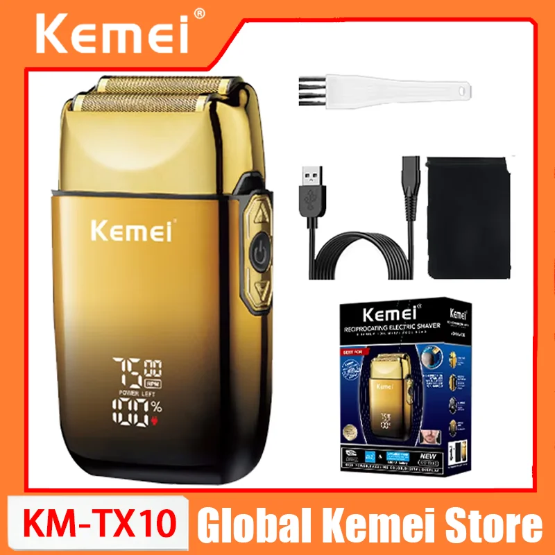 Kemei TX10 Electric Shaver Hair Rechargeable Facial & Beard Foil Razor For Men Bald Head Shaving For Men Machine Barber
Kemei TX10 Electric Shaver Hair Rechargeable Facial & Beard Foil Razor For Men Bald Head Shaving For Men Machine Barber