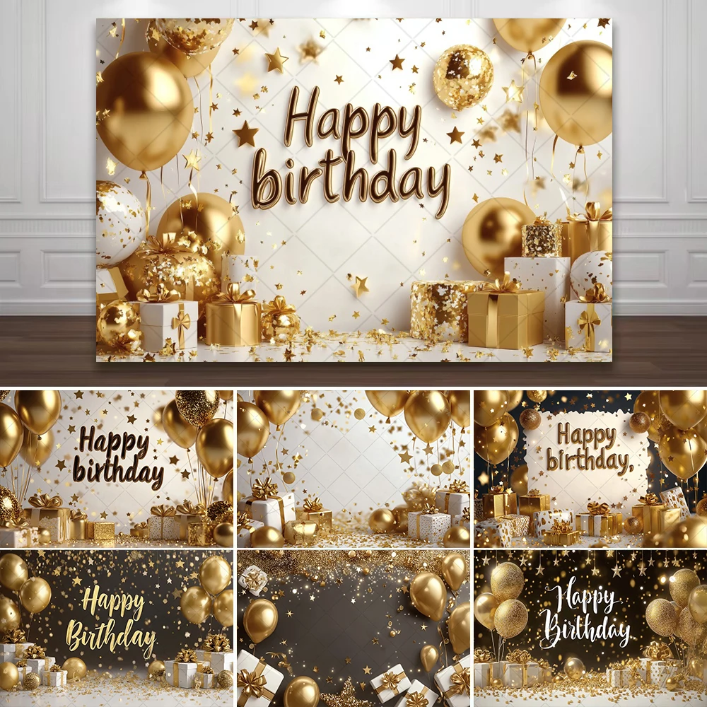 Gold Glitter Happy Birthday Backdrop Balloon Star Gift Children Adult Theme Party Decoration Photography Background Photo Studio
Gold Glitter Happy Birthday Backdrop Balloon Star Gift Children Adult Theme Party Decoration Photography Background Photo Studio