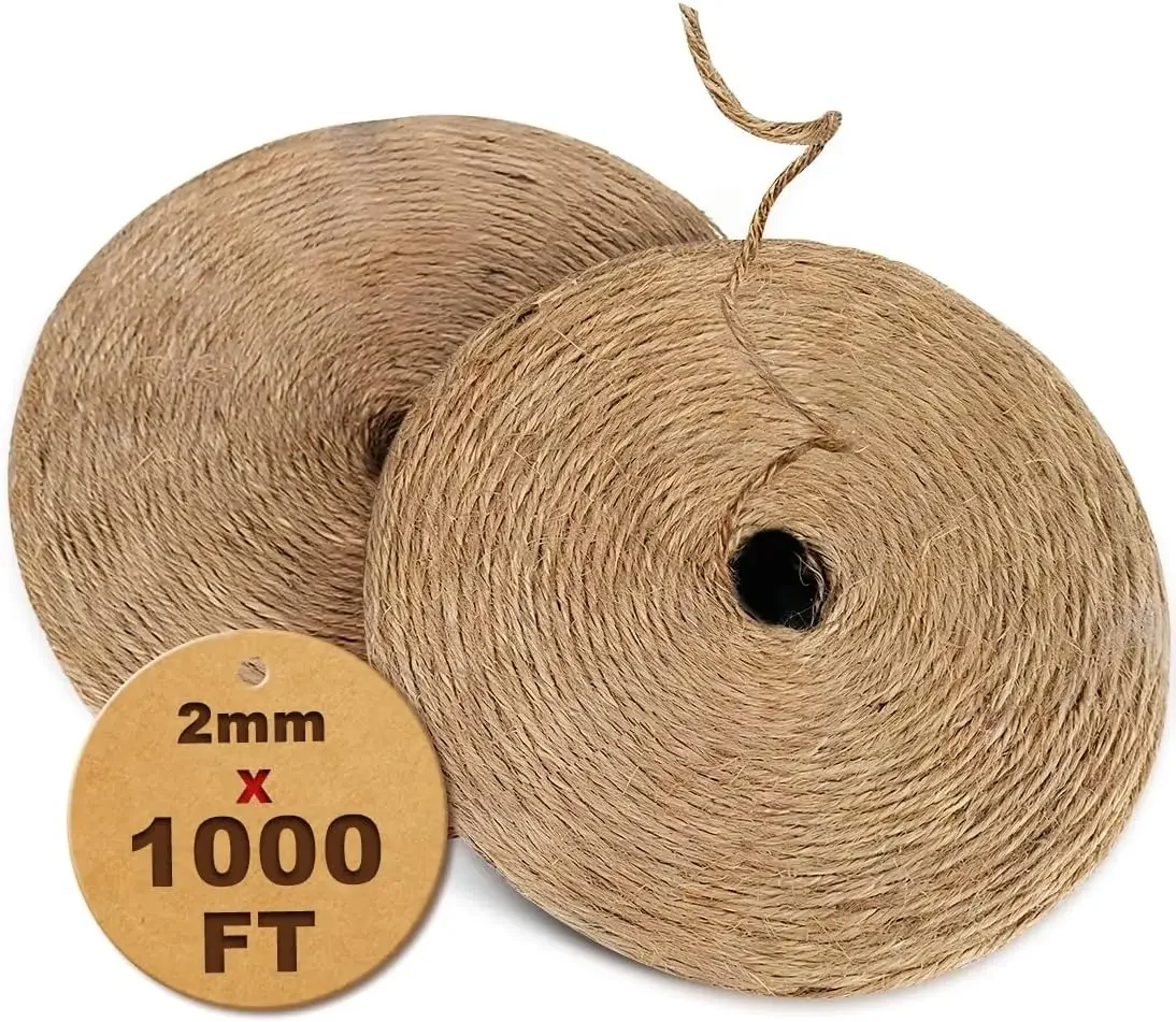 1000ft Natural Jute Twine For Crafts, Gardening, Gift Wrapping, Wedding Décor & Macrame - 2mm x 1000ft
1000ft Natural Jute Twine For Crafts, Gardening, Gift Wrapping, Wedding Décor & Macrame - 2mm x 1000ft