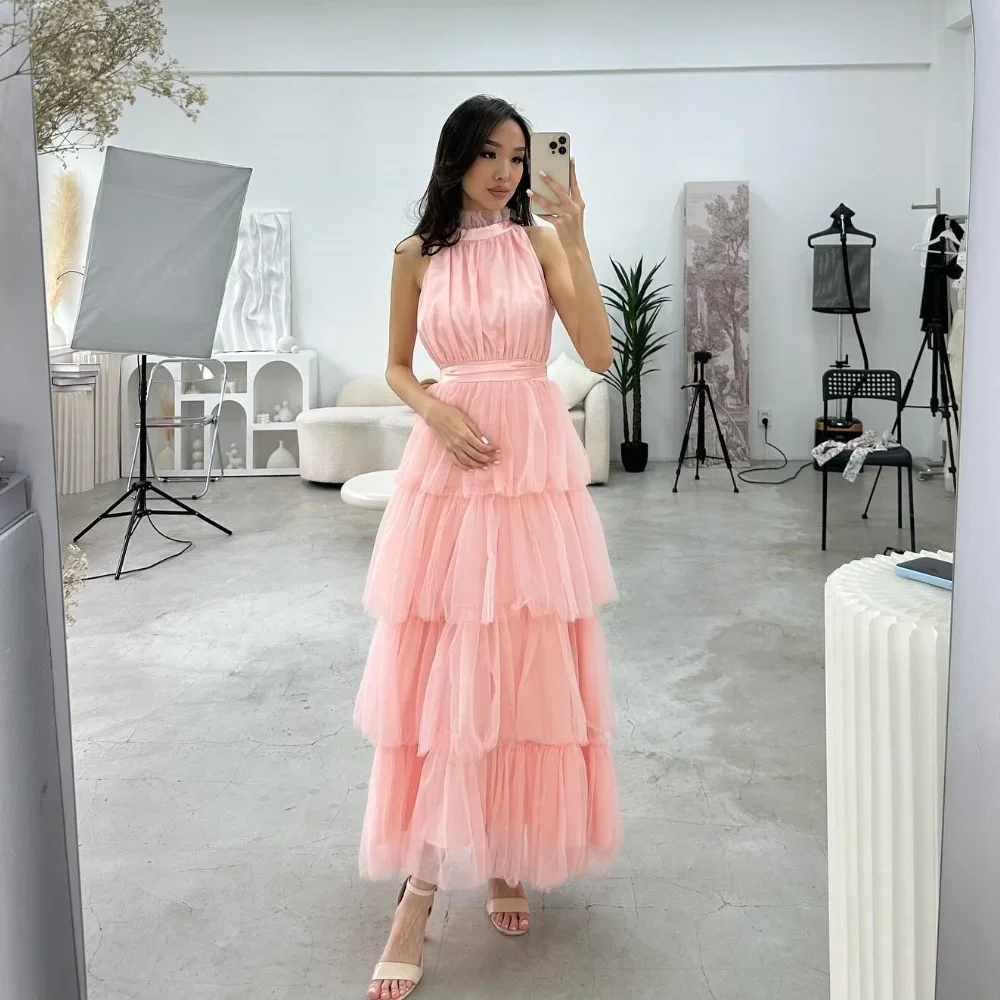Customized Elegant Modern Style Tulle Pleat Tiered Sash Draped A-line High Collar Midi Dresses Evening Dresses Sizes Available F
Customized Elegant Modern Style Tulle Pleat Tiered Sash Draped A-line High Collar Midi Dresses Evening Dresses Sizes Available F