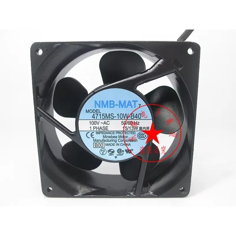 NMB 4715MS-10W-B40 B00 AC 100V 15/13W 120x120x38mm Server Cooling Fan
NMB 4715MS-10W-B40 B00 AC 100V 15/13W 120x120x38mm Server Cooling Fan