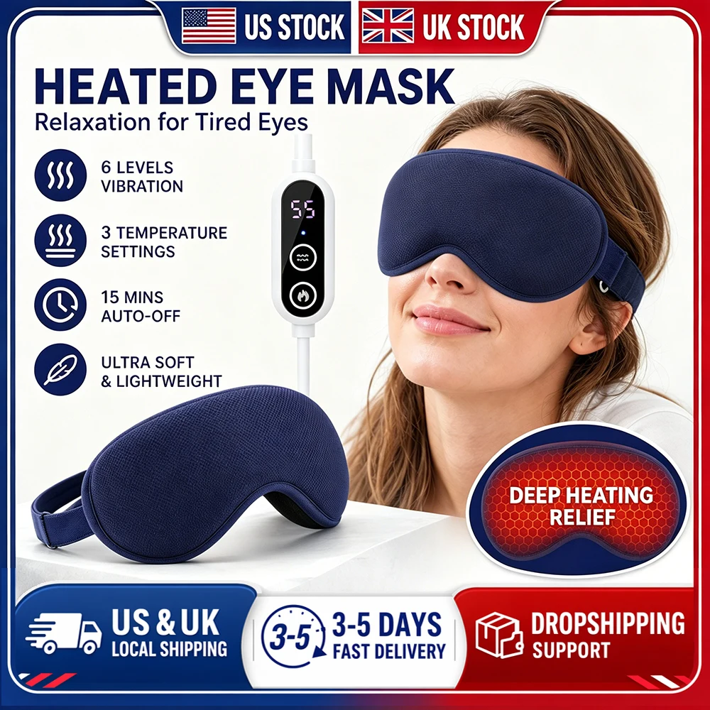 Smart Heated Eye Massager With Vibration Rechargeable 3D Sleep Eye Mask For Reduce Dark Circles Relaxation Travel Office Use
Smart Heated Eye Massager With Vibration Rechargeable 3D Sleep Eye Mask For Reduce Dark Circles Relaxation Travel Office Use