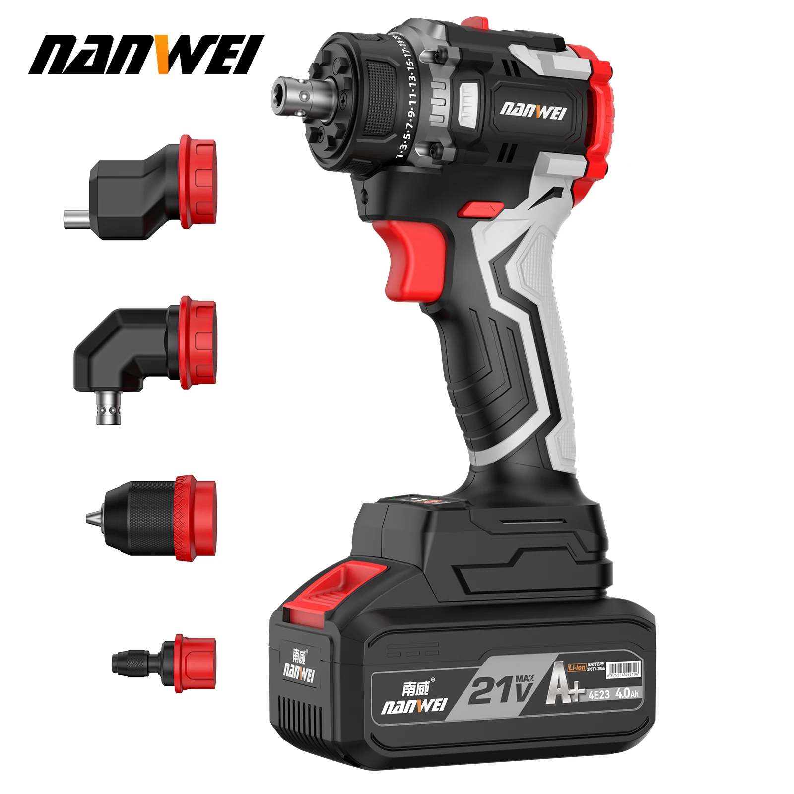 NANWEI Multi-Function Brushless Lithium-Ion Drill Set DIY Electric Screwdriver with Quick-Change Clamps for Household Use
NANWEI Multi-Function Brushless Lithium-Ion Drill Set DIY Electric Screwdriver with Quick-Change Clamps for Household Use