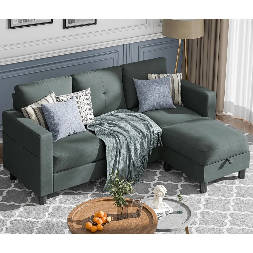 Sectional Couches for Living Room, Small L Shaped Couch Sofa with Ottoman, Convertible Sectional Sofa Set with Storage
Sectional Couches for Living Room, Small L Shaped Couch Sofa with Ottoman, Convertible Sectional Sofa Set with Storage