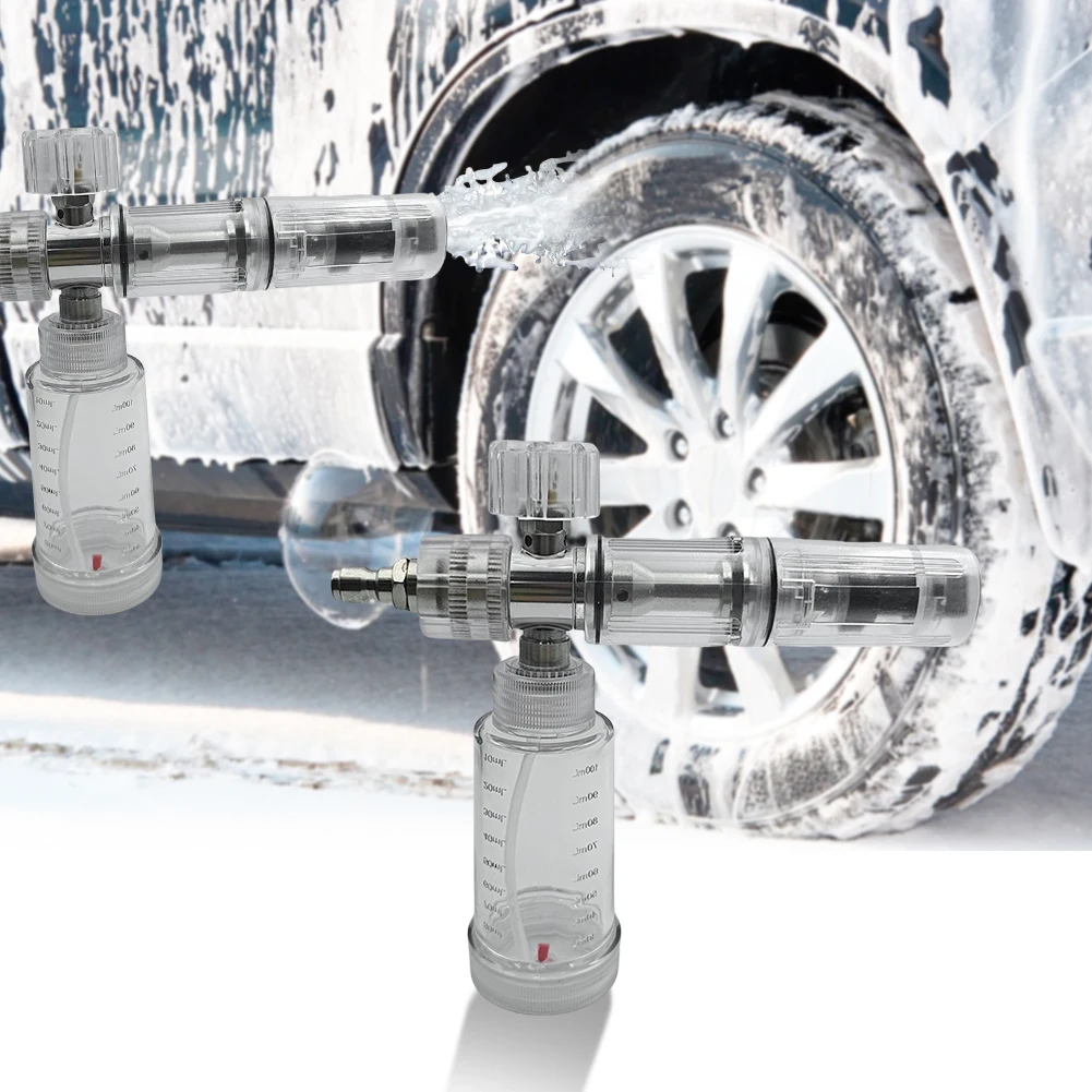 100ml Liquid Foam Sprayer Bottle with 1/4 Inch Quick Connector 4500PSI Pressure Washer Gun Foam Spray Pot Car Wash Accessories
100ml Liquid Foam Sprayer Bottle with 1/4 Inch Quick Connector 4500PSI Pressure Washer Gun Foam Spray Pot Car Wash Accessories