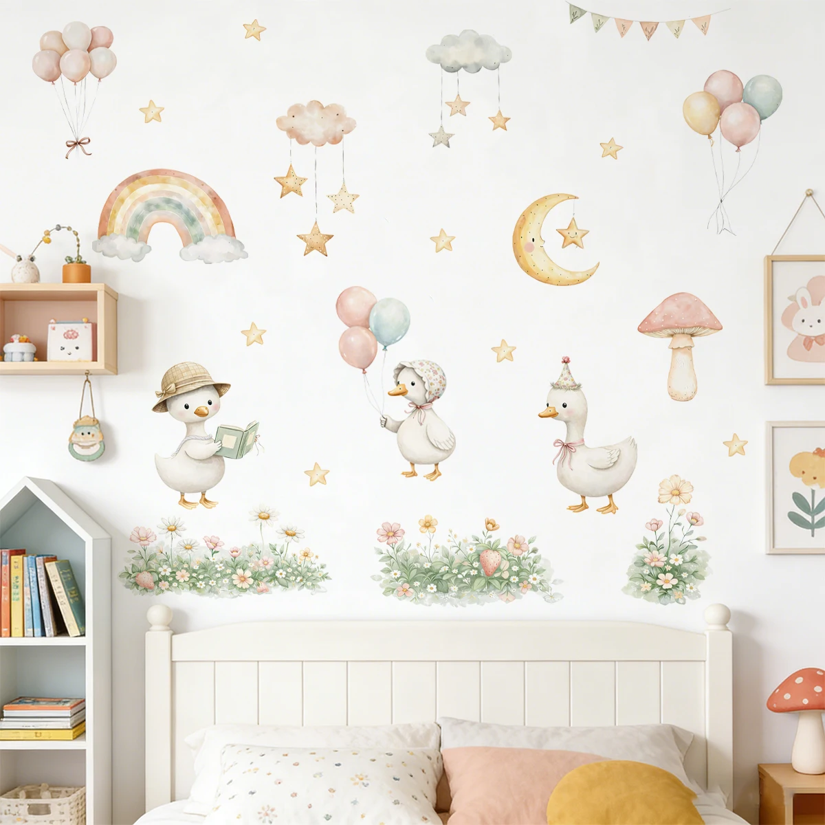Cartoon Big White Goose Duck Wall Stickers Children's Room Wall Decoration Baby Bedroom Living Room Bedhead Stickers Decoration
Cartoon Big White Goose Duck Wall Stickers Children's Room Wall Decoration Baby Bedroom Living Room Bedhead Stickers Decoration