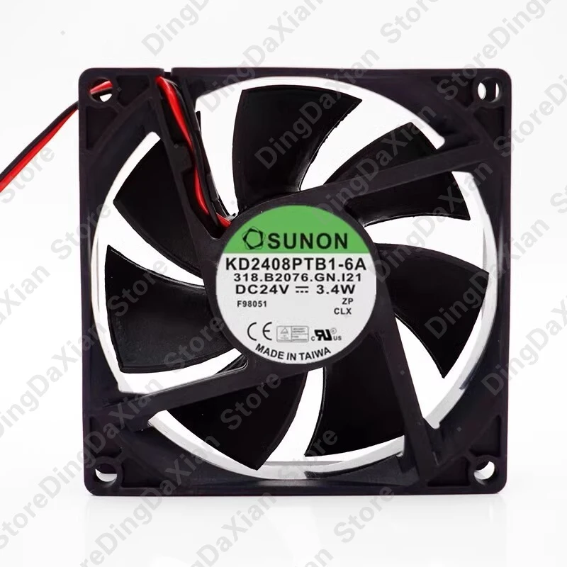 D+ 1PCS For SUNON KD2408PTB1-6A DC24V 3.4W 8CM 2-Wire Inverter Cooling Fan 8025
D+ 1PCS For SUNON KD2408PTB1-6A DC24V 3.4W 8CM 2-Wire Inverter Cooling Fan 8025