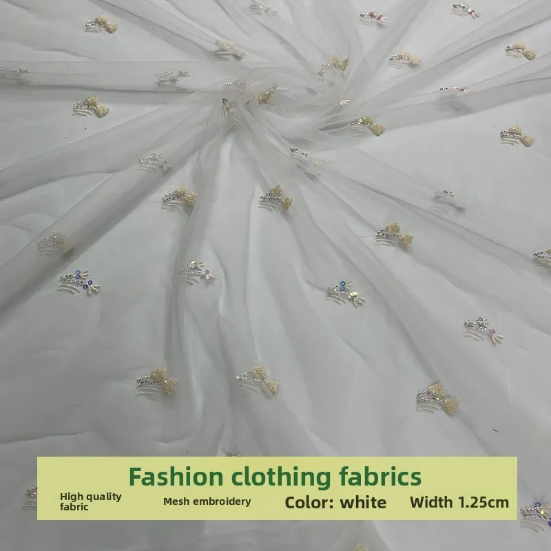 Mesh Sequins Bead Tube Embroidery Fabric for Butterfly Children Clothing Performance Costumes Cloth Diy Per Yard Sewing Material
Mesh Sequins Bead Tube Embroidery Fabric for Butterfly Children Clothing Performance Costumes Cloth Diy Per Yard Sewing Material