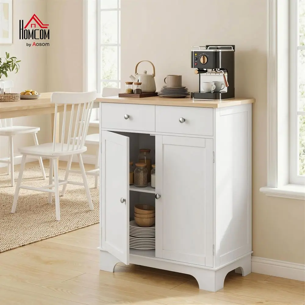 Sideboard Buffet Cabinet with Solid Wood Countertop, Modern Kitchen Storage Cabinet, Coffee Bar Cabinet with 2 Drawers, Doors a
Sideboard Buffet Cabinet with Solid Wood Countertop, Modern Kitchen Storage Cabinet, Coffee Bar Cabinet with 2 Drawers, Doors a