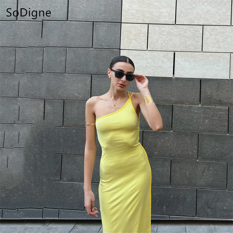 SoDigne Bright Yellow Prom Gowns Backless Sleeveless Cross tie straps Banquet Dresses Rear fork Evening Party Dresses Customized
SoDigne Bright Yellow Prom Gowns Backless Sleeveless Cross tie straps Banquet Dresses Rear fork Evening Party Dresses Customized