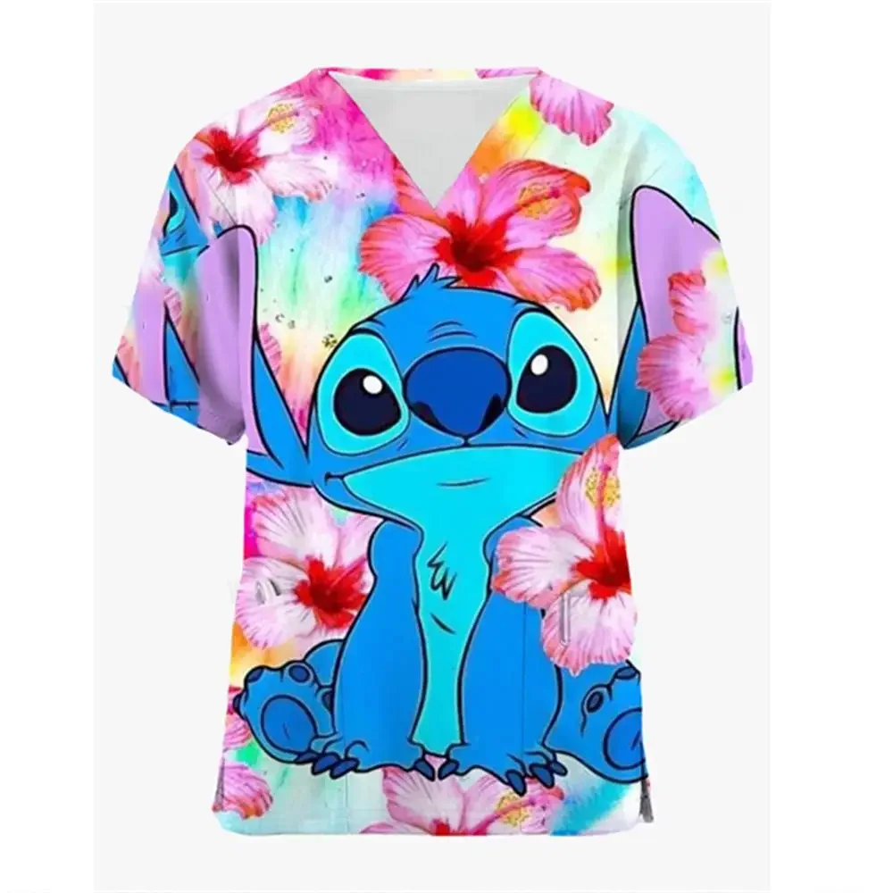 Women's Disney Stitch T-Shirts Nurse Summer V Neck Tops Disney Tops Women's 2024 Pocket Nurse Nursing Uniform T-Shirt
Women's Disney Stitch T-Shirts Nurse Summer V Neck Tops Disney Tops Women's 2024 Pocket Nurse Nursing Uniform T-Shirt