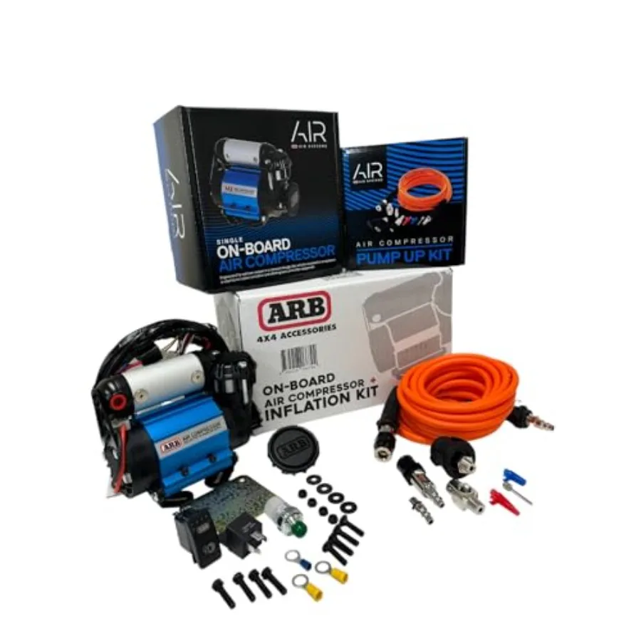 On-board inflation kit for vehicle use, nylon-reinforced orange air hose with quick-connect fittings, high-pressure air compres
On-board inflation kit for vehicle use, nylon-reinforced orange air hose with quick-connect fittings, high-pressure air compres