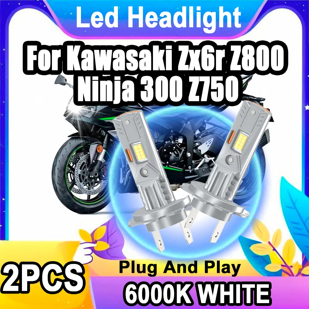 2 шт. H7 светодиодная мотоциклетная фара 3570 CSP чипы Canbus высокой мощности 6000K мотоциклетная передняя лампа для Kawasaki Zx6r Z800 Ninja 300 Z750
2 шт. H7 светодиодная мотоциклетная фара 3570 CSP чипы Canbus высокой мощности 6000K мотоциклетная передняя лампа для Kawasaki Zx6r Z800 Ninja 300 Z750