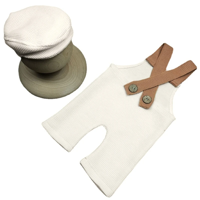 Beanie Hat and Suspenders Jumpsuit Adorable Infant Duckbill Cap Outfits 0-1M Newborn Photography Props Accessory Set
Beanie Hat and Suspenders Jumpsuit Adorable Infant Duckbill Cap Outfits 0-1M Newborn Photography Props Accessory Set