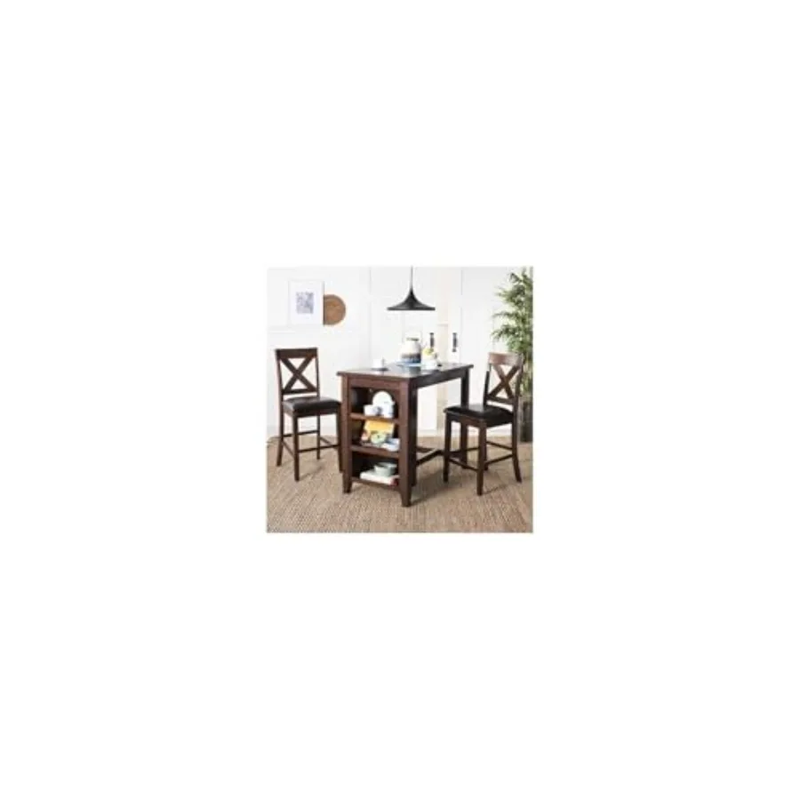 Home Collection Everest 3 Piece Pub Set Mahogany and Black
Home Collection Everest 3 Piece Pub Set Mahogany and Black