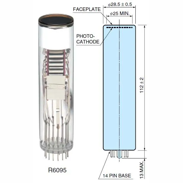 Hamamatsu Photomultiplier Tubes R6094 R6095 28mm Dia., Head-on Type, Bialkali Photocathode
Hamamatsu Photomultiplier Tubes R6094 R6095 28mm Dia., Head-on Type, Bialkali Photocathode