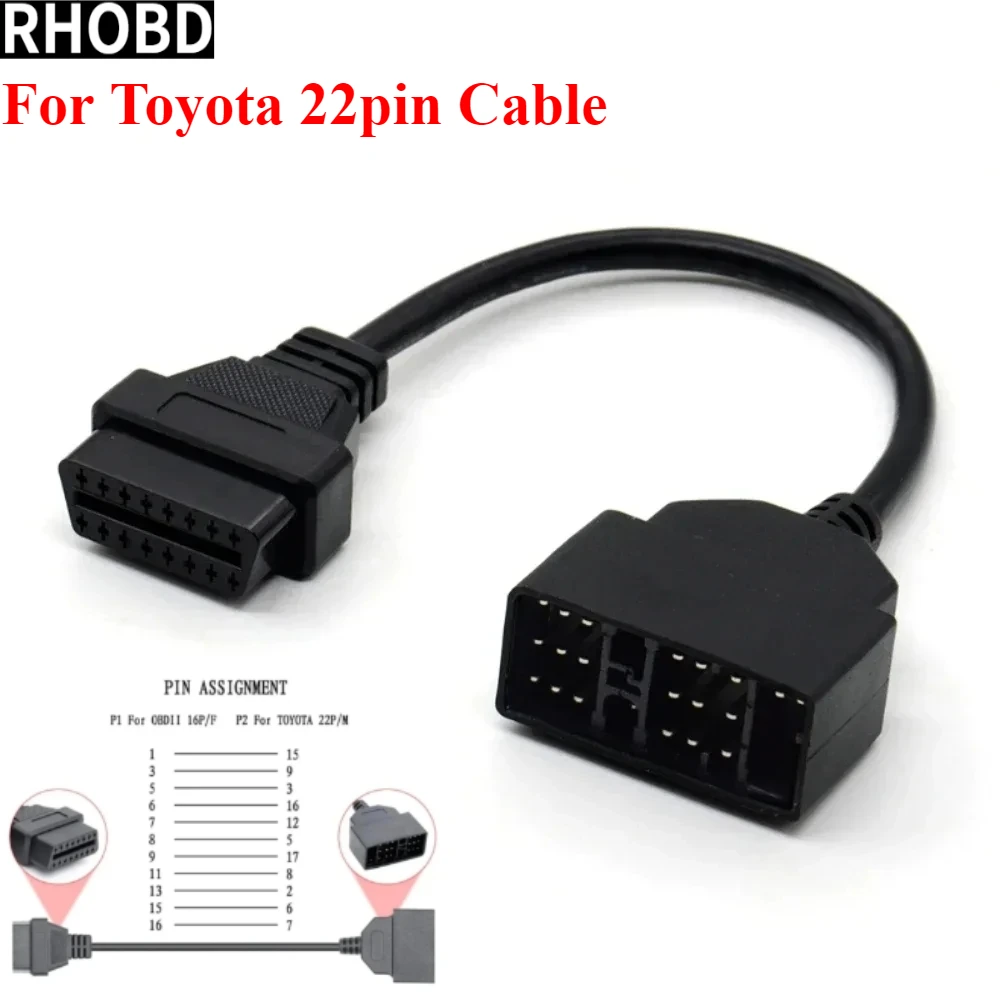 Brand-new Suitable for Toyota 22-pin To 16-pin Diagnostic Adapter Cable for Toyota 22-pin To 16-pin OBD To OBD2 Connection Cable
Brand-new Suitable for Toyota 22-pin To 16-pin Diagnostic Adapter Cable for Toyota 22-pin To 16-pin OBD To OBD2 Connection Cable