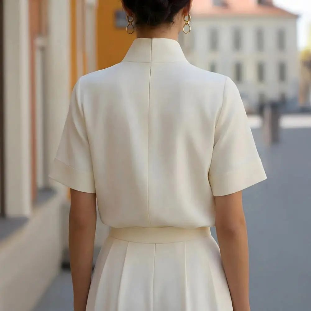 Summer V Neck Short Sleeve Solid Blouse Shirts Casual Women OL Business Blouse Tops Soft Stretchy Breathable Blouse
Summer V Neck Short Sleeve Solid Blouse Shirts Casual Women OL Business Blouse Tops Soft Stretchy Breathable Blouse