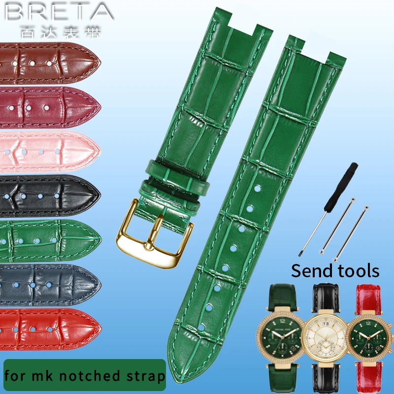 FOR Michael kors watch MK6985 6986 MK2425 / 2433 notched leather watch strap MK 20x12mm 18x10mm green Men's and women's bracelet
FOR Michael kors watch MK6985 6986 MK2425 / 2433 notched leather watch strap MK 20x12mm 18x10mm green Men's and women's bracelet