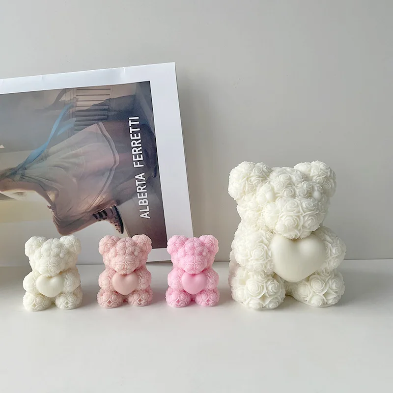 Love Rose Bear Silicone Candle Mold Heart Flower Soap Resin Plaster Making Set Chocolate Ice Mould Home Decor Valentine Day Gift
Love Rose Bear Silicone Candle Mold Heart Flower Soap Resin Plaster Making Set Chocolate Ice Mould Home Decor Valentine Day Gift