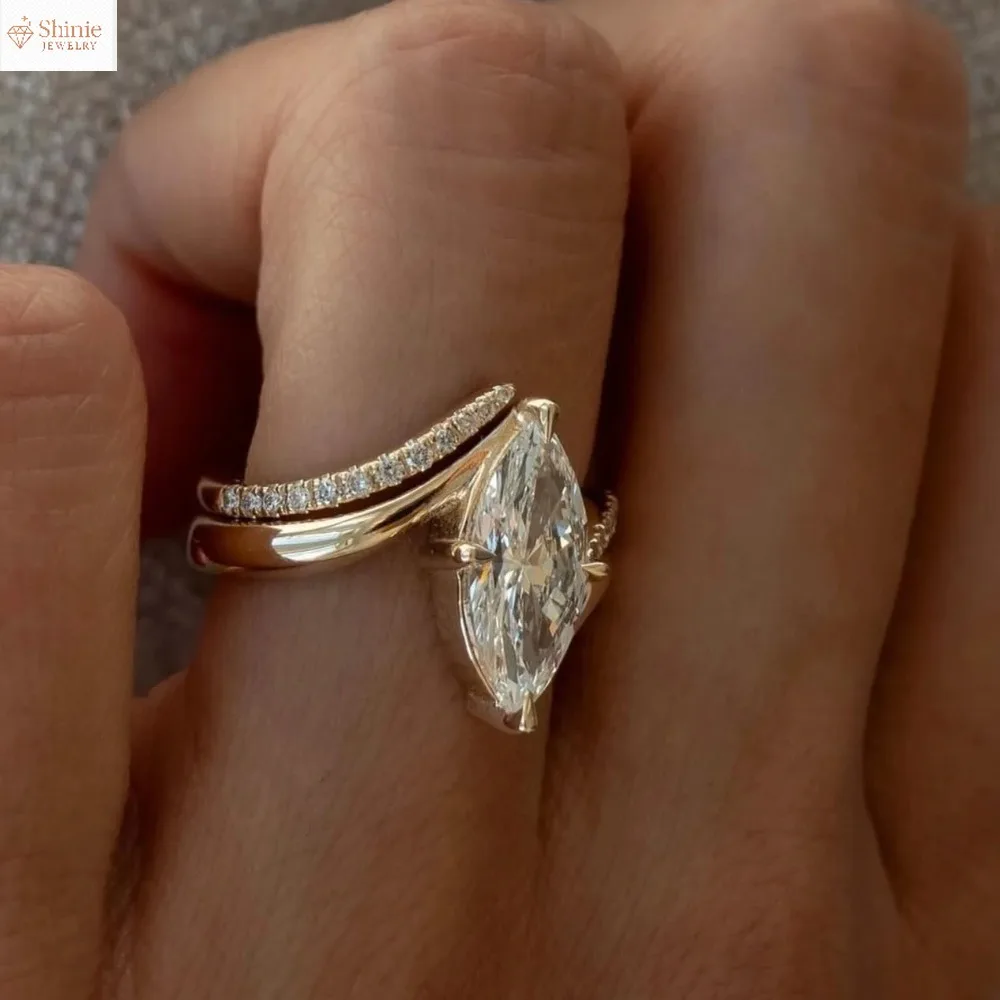 Свадебный комплект из 2 предметов 3CT с муассанитом маркизы, стерлинговое серебро 925 пробы S925, юбилейные штабелируемые кольца, ювелирные изделия
Свадебный комплект из 2 предметов 3CT с муассанитом маркизы, стерлинговое серебро 925 пробы S925, юбилейные штабелируемые кольца, ювелирные изделия