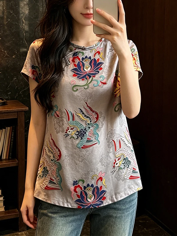 Large Size Women's Summer 2026 New Chinese Style National Trend Embroidered Asymmetrical Shirt Retro Button Versatile Top Trend
Large Size Women's Summer 2026 New Chinese Style National Trend Embroidered Asymmetrical Shirt Retro Button Versatile Top Trend