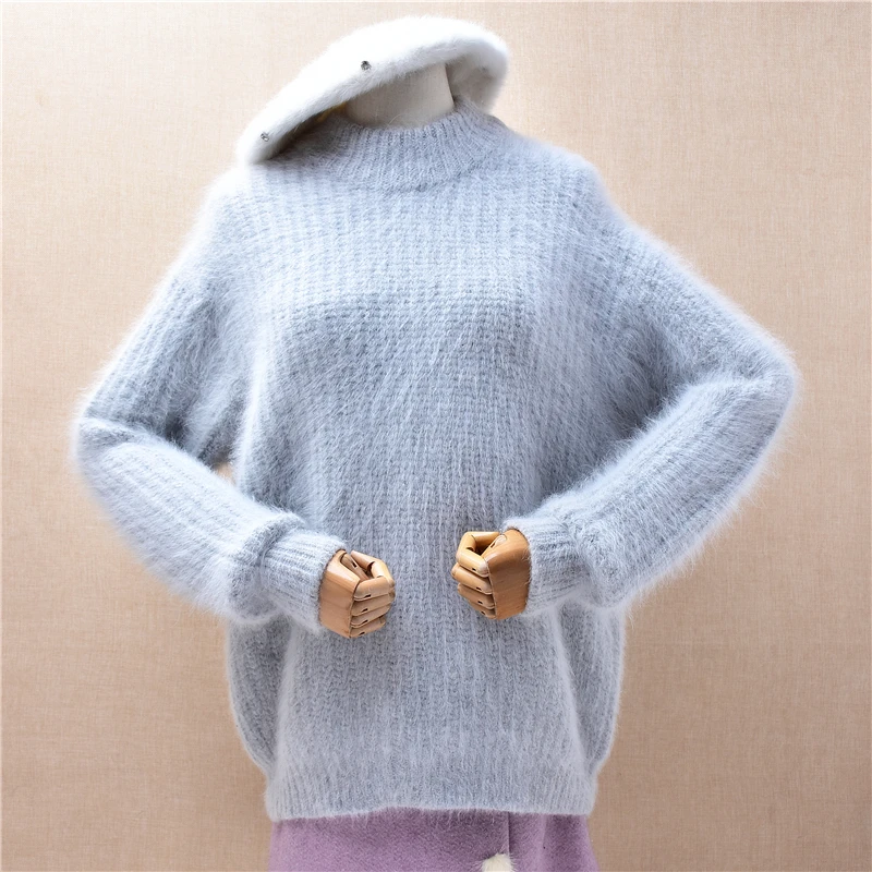 Women Mujer Fall Winter Korean Fashion Hairy Thick Warm Grey Mink Cashmere Knitted Turtleneck Long Sleeve Loose Pullover Sweater
Women Mujer Fall Winter Korean Fashion Hairy Thick Warm Grey Mink Cashmere Knitted Turtleneck Long Sleeve Loose Pullover Sweater