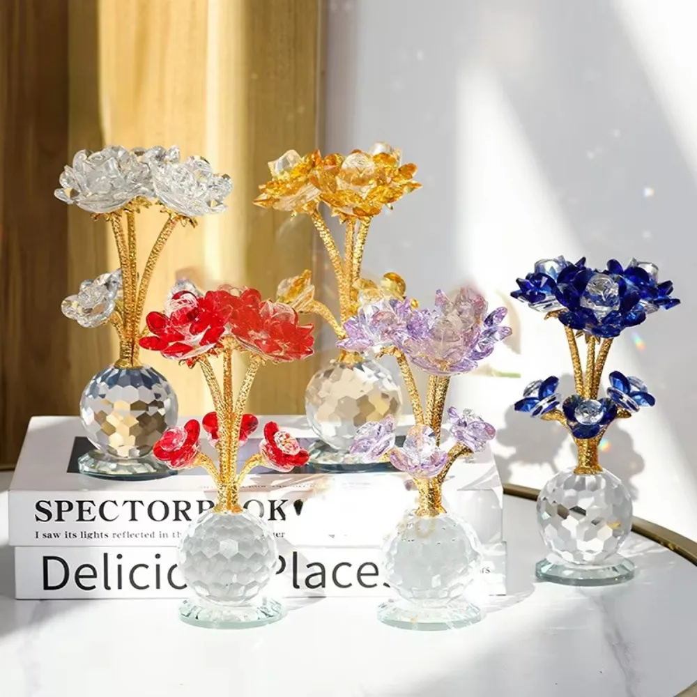 Creative Nordic Crystal Rose Ornament Handmade 3D Simulation Flower Ornament Decorative Crystal Lotus Ornaments Living Room
Creative Nordic Crystal Rose Ornament Handmade 3D Simulation Flower Ornament Decorative Crystal Lotus Ornaments Living Room