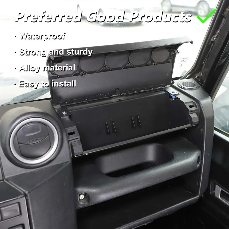 Для Land Rover Defender 2004-18 углеродистая сталь автомобильный второй пилот перчаточный ящик для хранения приборной панели откидная крышка ящик для хранения автомобильные аксессуары
Для Land Rover Defender 2004-18 углеродистая сталь автомобильный второй пилот перчаточный ящик для хранения приборной панели откидная крышка ящик для хранения автомобильные аксессуары
