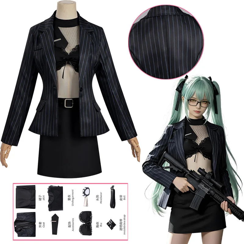 Anime GODDESSS Game Privaty Sharp Lesson New Event Outfit Black Striped Suit Mini Dress Sexy Lingerie Wigs VICTORYSS Cosplay
Anime GODDESSS Game Privaty Sharp Lesson New Event Outfit Black Striped Suit Mini Dress Sexy Lingerie Wigs VICTORYSS Cosplay