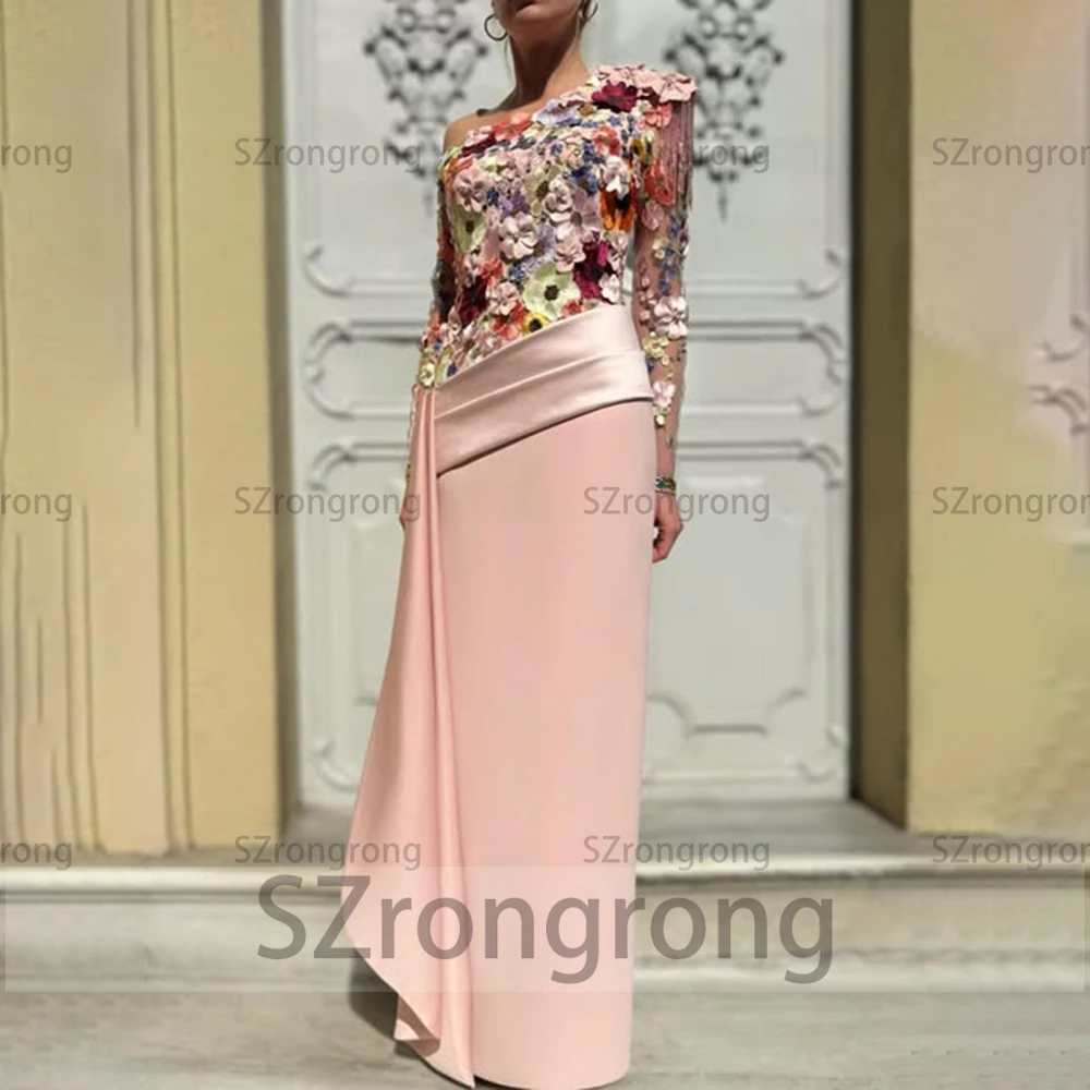 Custom Made Graceful One Shoulder Floral Appliques Evening Dress Sheath Backless Floor Length Plated Prom Bridal Gown
Custom Made Graceful One Shoulder Floral Appliques Evening Dress Sheath Backless Floor Length Plated Prom Bridal Gown